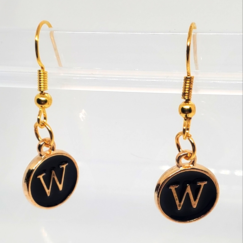 7/$10 W, Initial Earrings, New